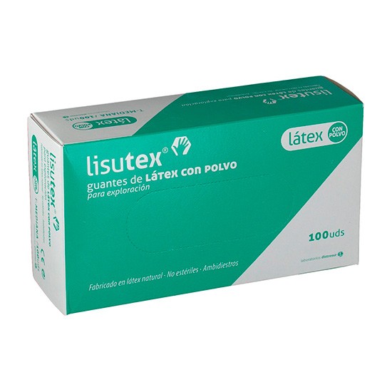 GUANTES LISUTEX LATEX EXPLOR. T/M 100U