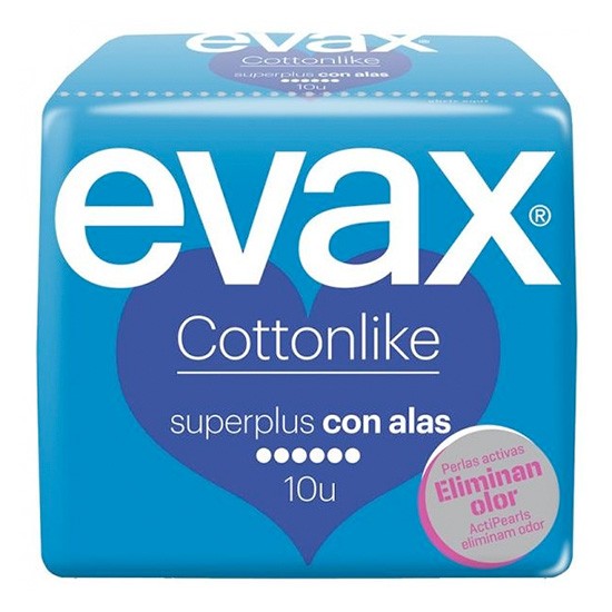 Evax compresas cottonlike super plus alas 10
