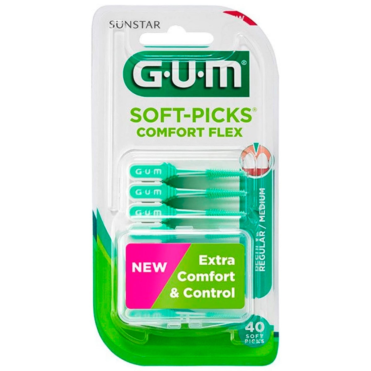 Gum soft picks confort flex regular 40uds