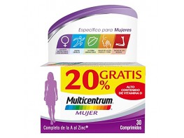 Multicentrum mujer 30 comprimidos +20% gratis