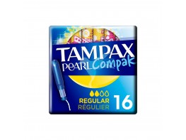 Tampax compak pearl tampones con aplicador regular 16u